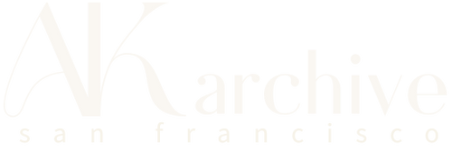 White Logo with "AK Archive San Francisco"